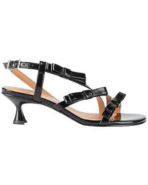 Ganni Ankle Strap Sandals - Black