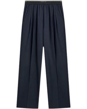 Semicouture Straight-Leg Casual Pants - Blue