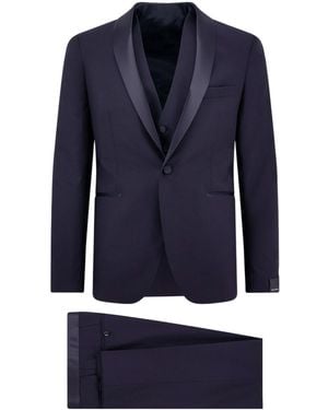 Tagliatore Long-Sleeved Suit - Blue