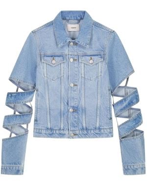 Coperni Spiral Denim Jacket - Blue