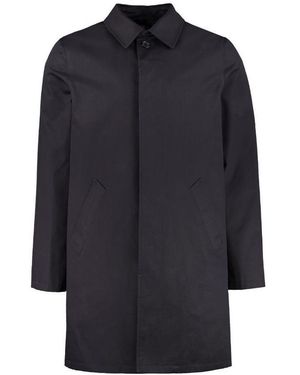 A.P.C. Concealed Fastened Coat - Blue