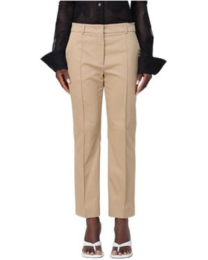 Sportmax Etnamm Twill Cropped Trousers - Natural