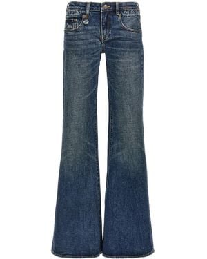 R13 Overflow Boy Flared Jeans - Blue