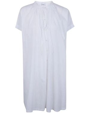 Aspesi Drawstring Shirt Dress - White