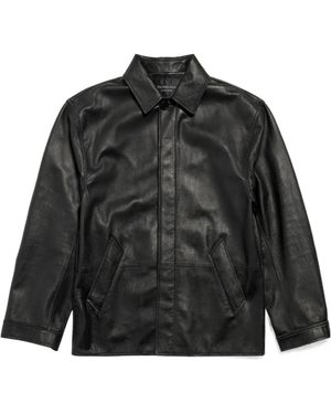 Balenciaga Collared Button-Up Jacket - Black