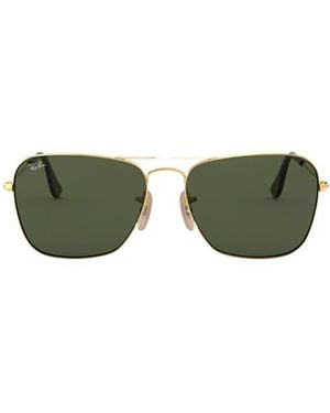 Ray-Ban Caravan Square Frame Sunglasses - Green