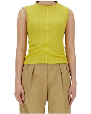 Sportmax Crewneck Sleeveless Top - Yellow