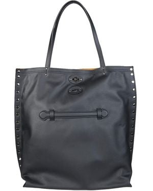 Zanellato A'Spasso Foldover Top Medium Tote Bag - Black