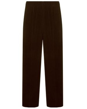 Homme Plissé Issey Miyake Homme Plissé Issey Miyake Wide Leg Pleated Trousers - Brown
