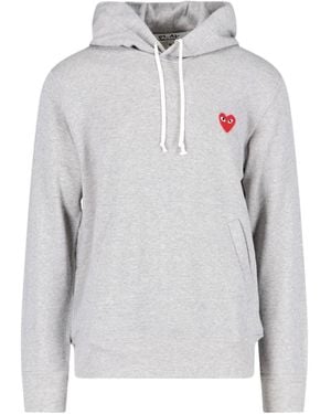 Comme des Garçons Comme Des Garçons Play Heart Patch Hoodie - Gray