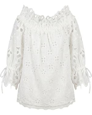 Ermanno Scervino Broderie Off-Shoulder Top - White