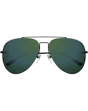 Gucci Eyewear Aviator Frame Sunglasses - Green
