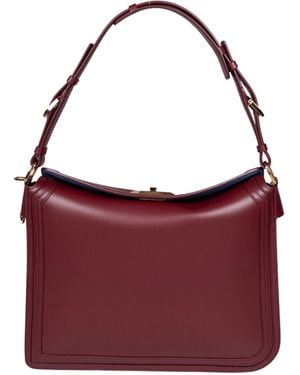 Lanvin Compagnon Leather Handbag - Red