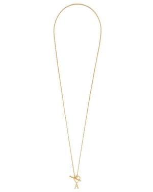 Ami Paris Ami De Coeur Chained Necklace - White
