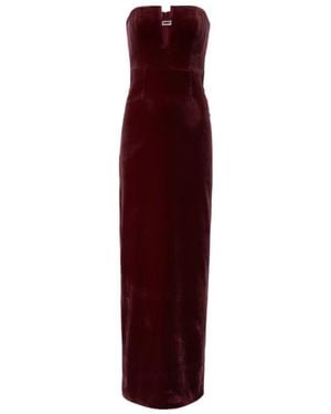 Roland Mouret Embellished Velvet Bustier Gown - Purple