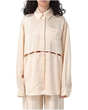 Nanushka Maxon Concealed Fastened Shirt - Natural
