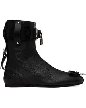 JW Anderson Padlock Zipper Boots - Black