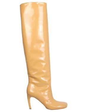 Dries Van Noten Round-Toe Knee-Length Boots - White