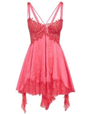 Versace Lace Mini Dress - Pink