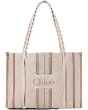 Chloé Chloé Woody Loop Tote Bag - Pink
