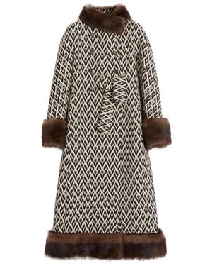 Valentino Full V Jacquard Coat - Multicolour