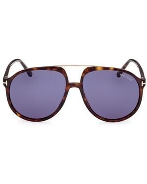 Tom Ford Eyewear Archie Pilot Frame Sunglasses - Purple
