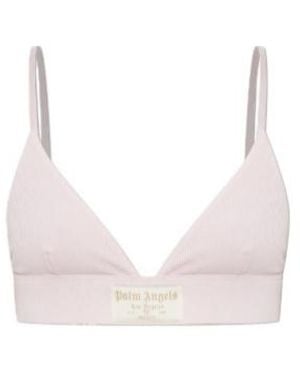 Palm Angels Cotton Bra - Natural