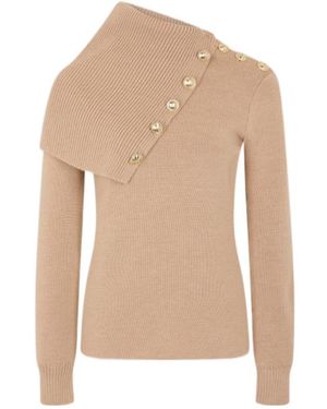 Rabanne Oversize Turtleneck Sweater - Natural