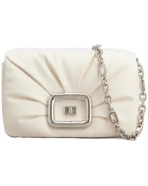 Roger Vivier Viv' Choc Shoulder Bag - Natural