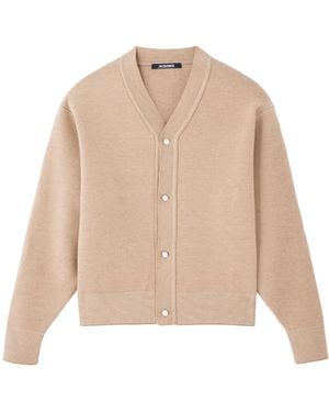 Jacquemus Le Cardigan With Buttons - Natural