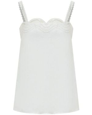 BOSS Boss Badorina Lace-Trim Camisole Top - White