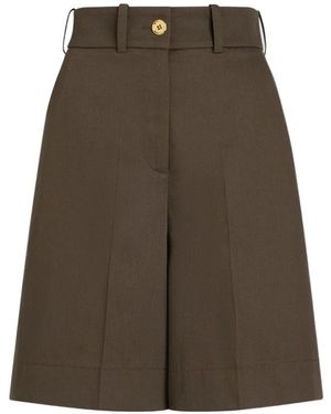 Patou Gabardine Bermuda Shorts - Green