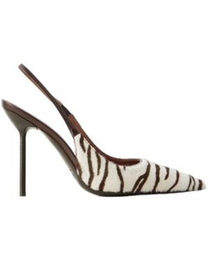 Paris Texas Zebra-Print High Heels - White