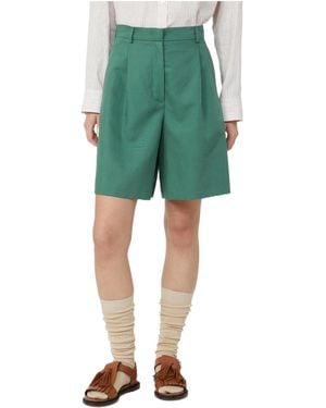 Weekend by Maxmara Pleated Tailored Shorts - Green