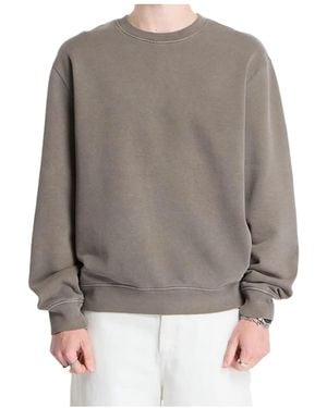 A.P.C. Logo-Print Crew-Neck Sweater - Gray