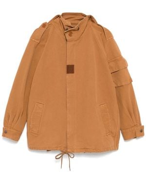 MM6 by Maison Margiela Cotton Zip-Up Jacket - Brown