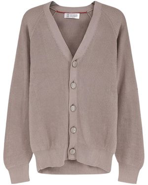 Brunello Cucinelli Long-Sleeved Cardigan - Brown