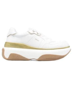 Liu Jo Platform Lace-Up Sneakers - White