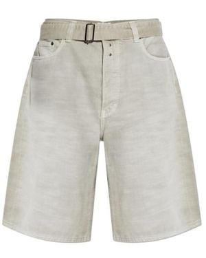 Haikure Belted Bermuda Shorts - Grey