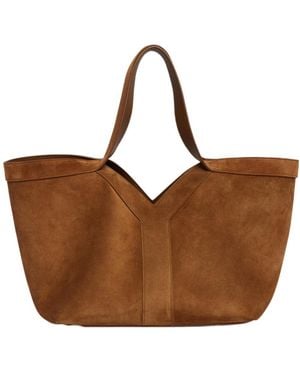 Saint Laurent Bo Y Small Tote Bag - Brown