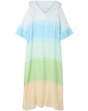 lemlem Striped Cotton-Blend Dress - Blue