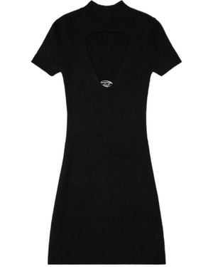 DIESEL M-Olympe Cut-Out Plaque Dress - Black