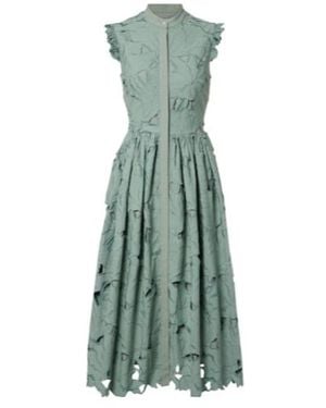 Erdem Guipure Lace Shirt Dress - Green