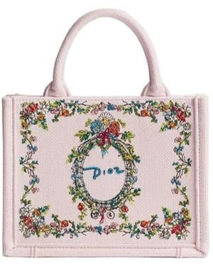 Dior Iviera Mini Book Tote With Strap - Pink