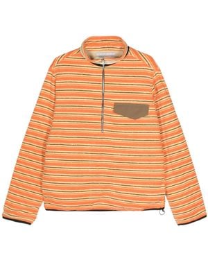 RANRA Kragi Striped Half-Zip Sweatshirt - Orange
