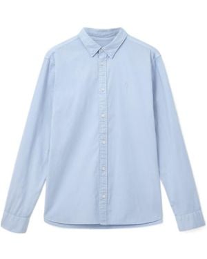 AllSaints Hawthorne Ramskull Stretch Fit Shirt - Blue