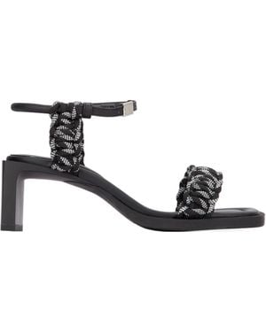 Tommy Hilfiger Soho Braided Mid-Heel Sandals - White