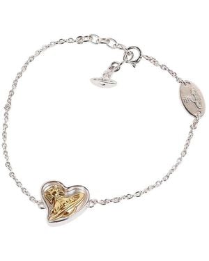 Vivienne Westwood Heart Pendant Bracelet - White