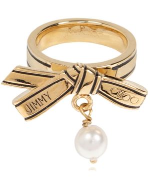 Jimmy Choo Bow Detailed Ring - Metallic