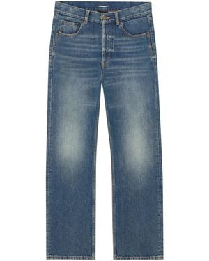 Saint Laurent Loose Straight Mid-Rise Jeans - Blue